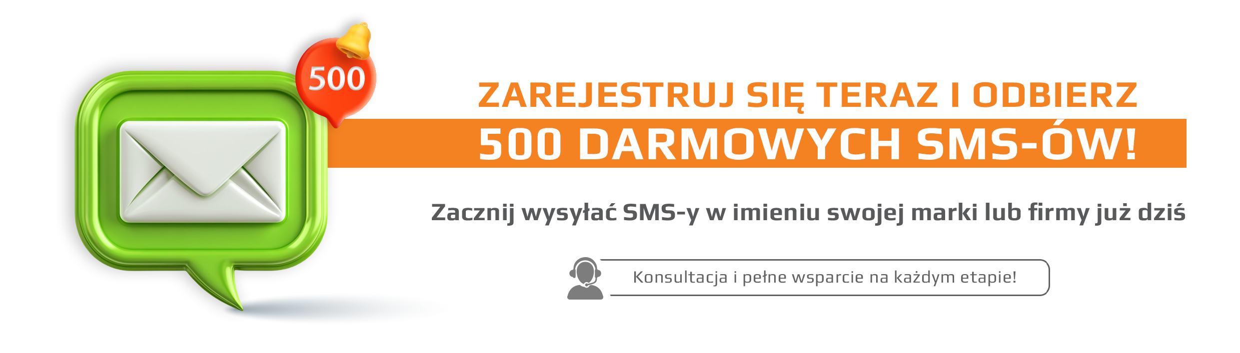 500 SMS Banner